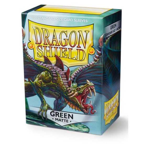 Dragon Shield - Matte Green - Standard Size 100 Sleeves