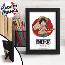 One Piece - Black Kraft Frame - Asian Art - Luffy 