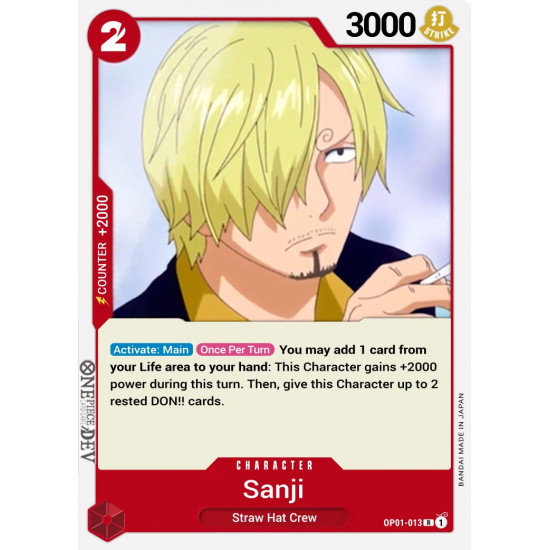 One Piece Card Game - [OP01-013] Sanji Rare Einzelkarte Englisch