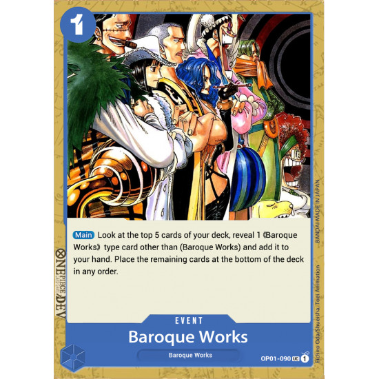 One Piece Card Game - [OP01-090] Baroque Works Uncommon Einzelkarte Englisch