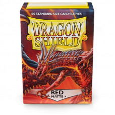 Dragon Shield - Matte Red - Standard Size 100 Sleeves