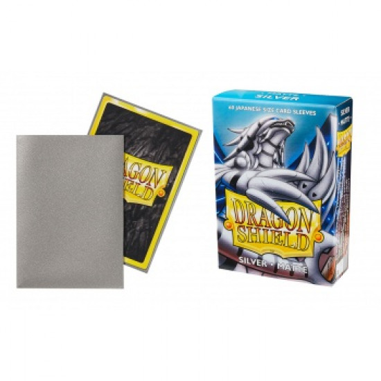 Dragon Shield - Matte Silver - Small/jap. Size - 60 Sleeves
