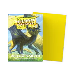 Dragonshield 100 Yellow & Silver - Matte Dual Sleeves