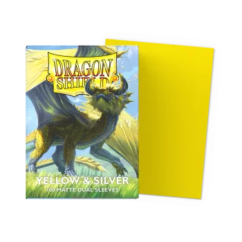 Dragonshield 100 Yellow & Silver - Matte Dual Sleeves