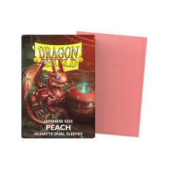 Dragonshield 60 Peach - Matte Dual Sleeves