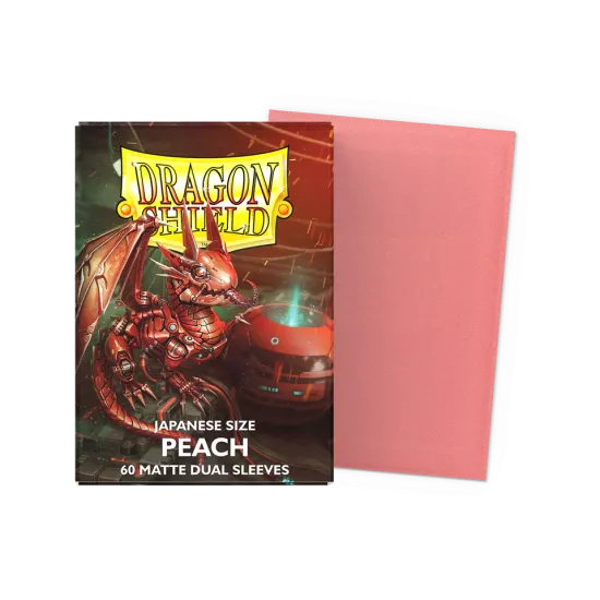 Dragonshield 60 Peach - Matte Dual Sleeves