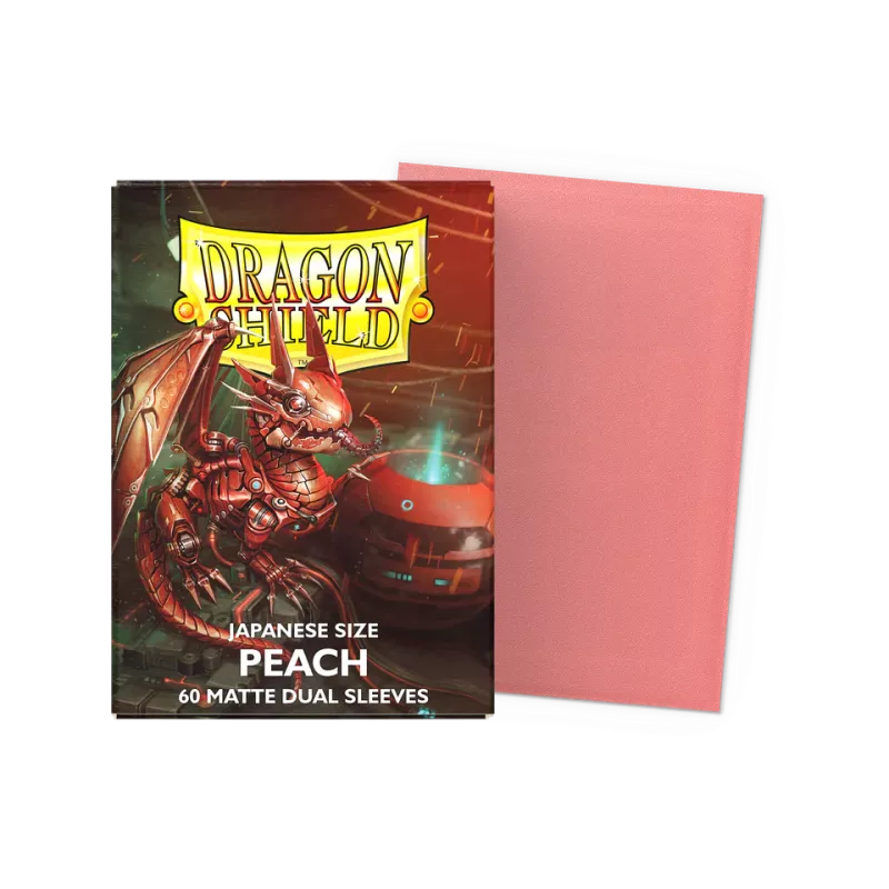 Dragonshield 60 Peach - Matte Dual Sleeves