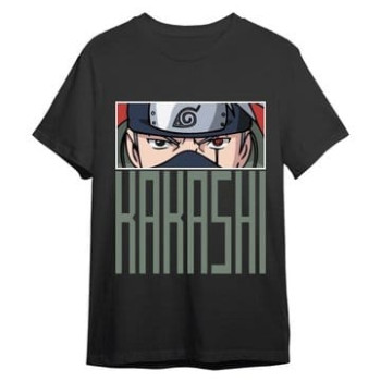 Naruto T-Shirt Kakashi Eyes Black T-Shirts Naruto (XL)