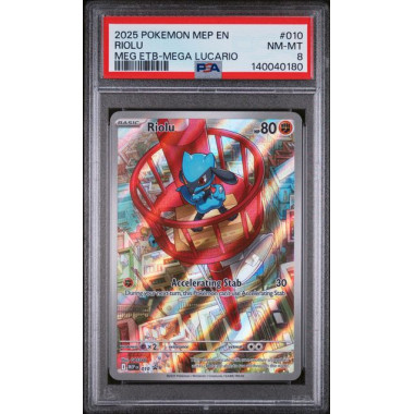 BLACK STAR PROMO #010 RIOLU MEG ETB PSA 8[EN/NM]