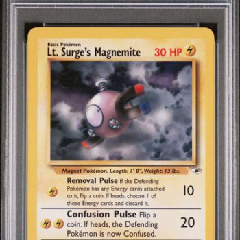 2000 POKEMON GYM HEROES #50 LT. SURGE'S MAGNEMITE PSA 9[EN/NM]