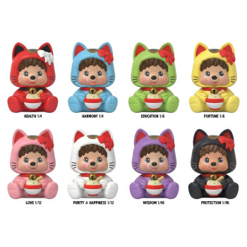 Monchhichi Rokimoto Figure Cup of Fun Lucky Cat Series 10 cm Blind Box