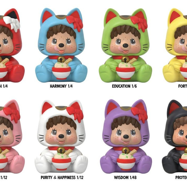Monchhichi Rokimoto Figure Cup of Fun Lucky Cat Series 10 cm Blind Box