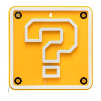 Super Mario LED Neon Wandleuchte Question Block