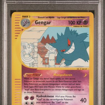 Gengar Reverse Foil German Skyridge PSA 8[DE/NM]