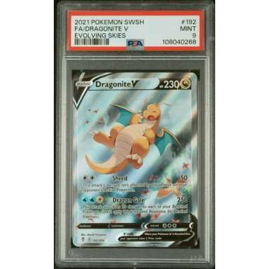 Dragonite V / Dragoran V (EVS-192) PSA 9[EN/NM]