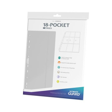 Ultimate Guard 18-Pocket Pages Side-Loading (10) - White Ultimate Guard 18-Pocket Pages Side-Loading (10) - White