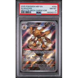 BLACK STAR PROMO #009 ALAKAZAM MEG ETB PSA 8[EN/NM]