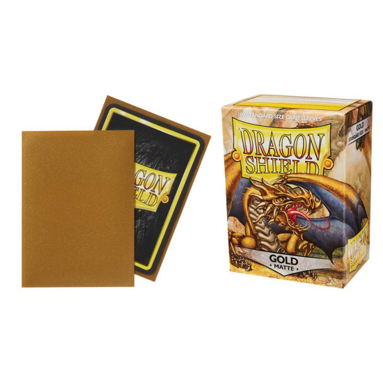 Dragon Shield Standard Sleeves - Matte Gold (100 Sleeves)