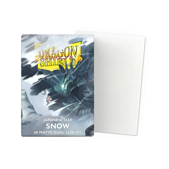 Dragonshield 60 Snow - Matte Dual Sleeves