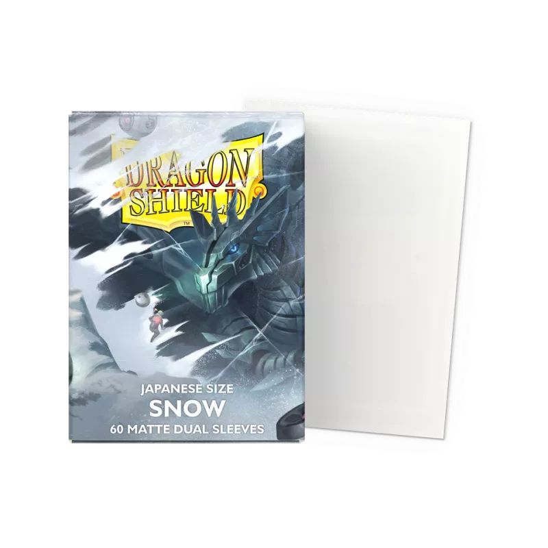 Dragonshield 60 Snow - Matte Dual Sleeves