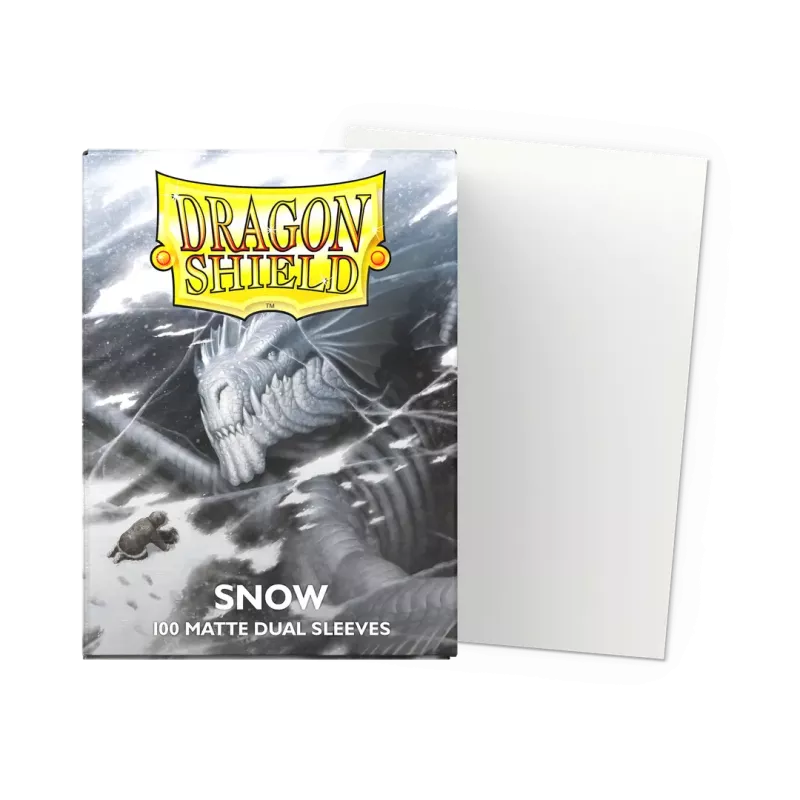 Dragonshield Snow - Matte Dual Sleeves Standard Size Dragonshield Snow - Matte Dual Sleeves Standard Size