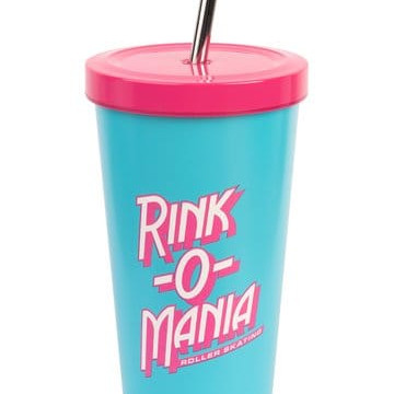 Stranger Things Becher mit Strohhalm Rink-O-Mania 550 ml Stranger Things Becher mit Strohhalm Rink-O-Mania 550 ml