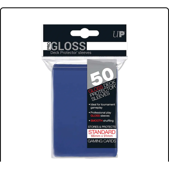 PRO-Gloss Standard Deck Protector Sleeves (Pacific Blue)
