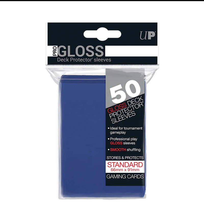 PRO-Gloss Standard Deck Protector Sleeves (Pacific Blue)