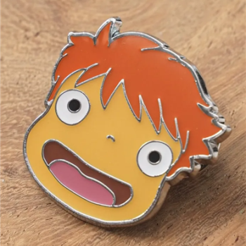 Ponyo on the Cliff - Pin Ponyo Close-Up Image