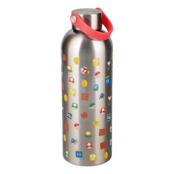 Super Mario Metall Trinkflasche mit Trageschlaufe Super Mario Metall Trinkflasche mit Trageschlaufe