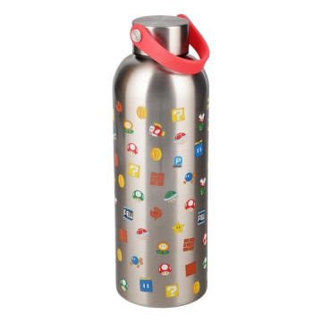 Super Mario Metall Trinkflasche mit Trageschlaufe