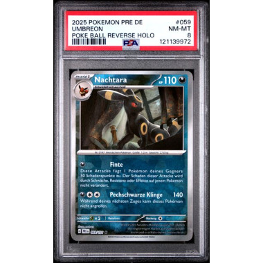 #059 NACHTARA POKE BALL REVERSE HOLO PSA 8[DE/NM]
