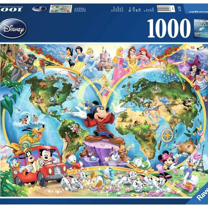 Puzzle Ravensburger 15785 Disney's Weltkarte 1000 Teile Puzzle