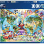 Puzzle Ravensburger 15785 Disney's Weltkarte 1000 Teile Puzzle