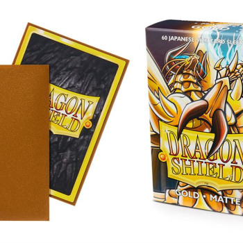 Dragon Shield Small Sleeves - Japanese Matte Gold (60 Sleeves)