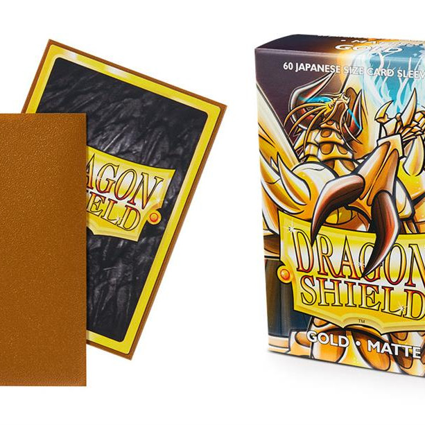 Dragon Shield Small Sleeves - Japanese Matte Gold (60 Sleeves)