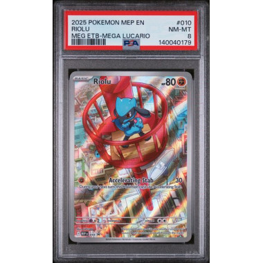 BLACK STAR PROMO #010 RIOLU MEG ETB PSA 8[EN/NM]