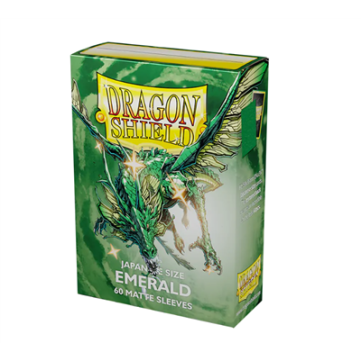 Dragon Shield Japanese size Matte Sleeves - Emerald (60 Sleeves)