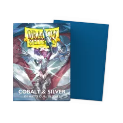 Dragonshield Cobalt & Silver - Matte Dual Sleeves Standard Size