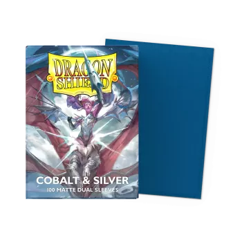 Dragonshield Cobalt & Silver - Matte Dual Sleeves Standard Size