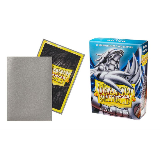Dragon Shield Small Sleeves - Japanese Matte Silver (60 Sleeves)