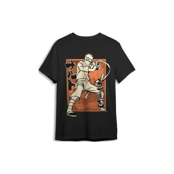 Naruto Shippuden T-Shirt Pose Black T-Shirts Naruto (XL)
