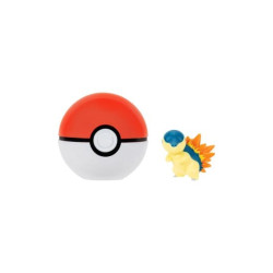 Pokémon Clip 'n' Go Actionfigur Feurigel & Pokéball