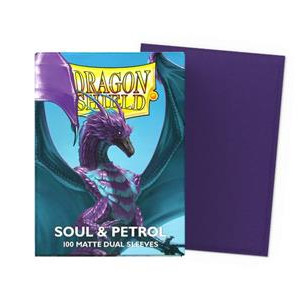 Dragon Shield Sleeves - Standard size - Matte Dual - Soul & Petrol (100 Sleeves)