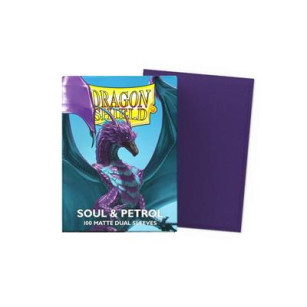 Dragon Shield Sleeves - Standard size - Matte Dual - Soul & Petrol (100 Sleeves)