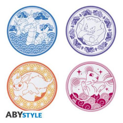 POKEMON - Set of 4 Plates - Japanese Style 
