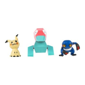 Pokémon Battle Figure Actionfiguren 3er-Pack Mimigma, Porygon & Glibunkel