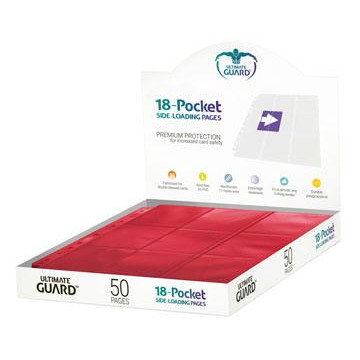 Hot Deals Ultimate Guard 18-Pocket Pages Side-Loading (50) - Red Hot Deals Ultimate Guard 18-Pocket Pages Side-Loading (50) - Red