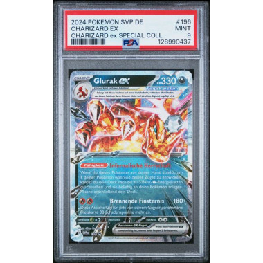 BLACK STAR PROMO #196 Glurak ex Glurak ex SPECIAL COLL PSA 9[DE/NM]