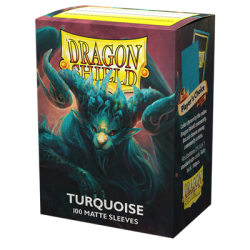 Dragon Shield Standard size Matte Sleeves Turquoise 'Atebeck' (100 Sleeves) Dragon Shield Standard size Matte Sleeves Turquoise 'Atebeck' (100 Sleeves)